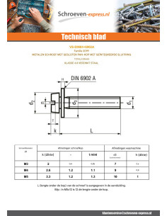Metalen schroeven cilindrische kop split volledige draad... 2