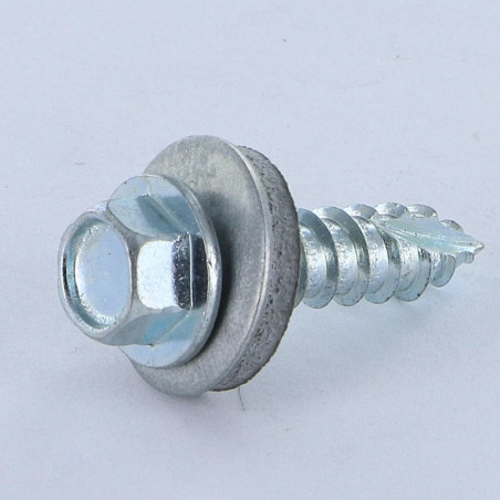1 x Metaalplaatschroef DO/Z. LCV 6.3X25 Wit verzinkt staal anti-splijtpunt type 17 cut