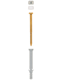 KIT Bevestiging WC Schroeven Messing 6X65 Fischer