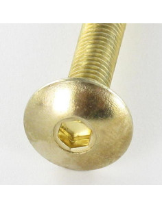 Schroeven Bolkop breed rond M6X25 sleutel van 4 Messing... 2