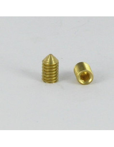Metalen schroeven Messing zonder kop zeshoekig hol...