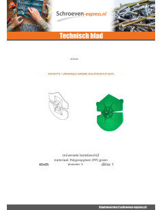 SCHIJF D ISOLATIE universeel Groen 65/75 2