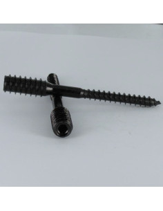 Vensterafstelschroef 6X80 bedraad op 40/26 Zwart...