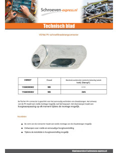 Aansluiting Fischer van stang MET SCHROEFDRAAD PV M6 2