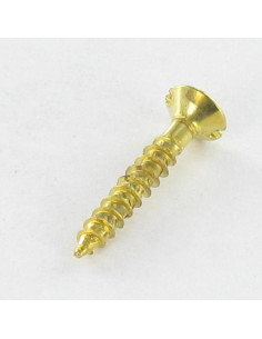 Agglo houtschroeven gefreesde kop split 3X20 Messing... 2