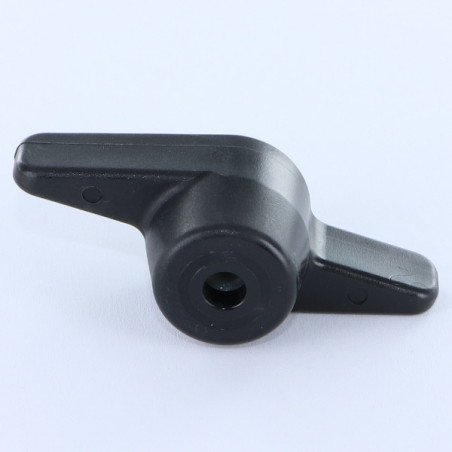 1 x Vrouwelijke klemgreep zwart nylon Insert Wit verzinkt staal M8