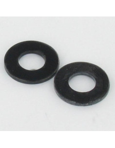 Sluitring plat 6X18X2 Zwart gegalvaniseerd staal