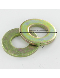 Sluitring plat 20x35x1,5 Bichromaat 2
