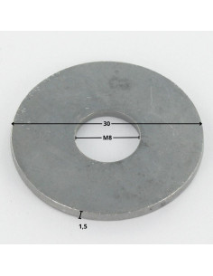 Sluitring plat M8X30X1.5 LL hoge corrosiebestendigheid... 2