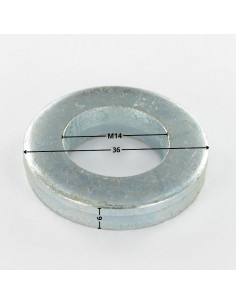 Sluitring plat M14X36X6 serie L (Groot) Wit verzinkt staal 2