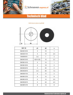 Sluitring Rubber Zwart 5x24x4,5 2