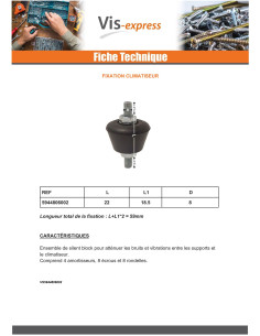 Kit van 4 solentblokken Bevestiging airconditioner M8X60... 2
