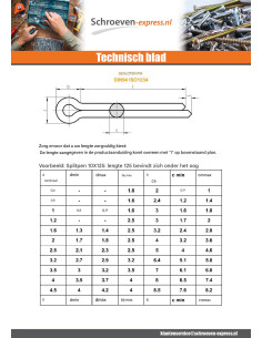 Splitpen split Wit verzinkt staal 4X45 2