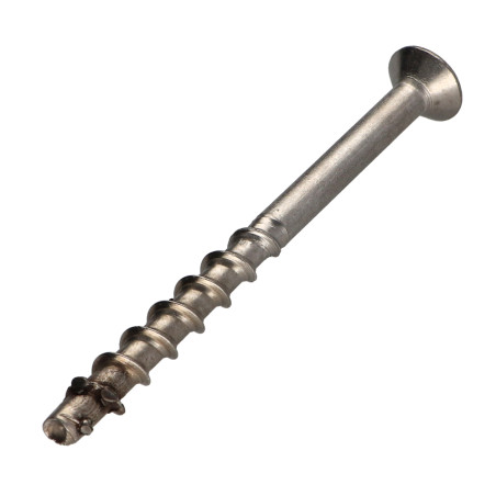 1 x Betonschroeven gefreesde kop TORX T40 A4 RVS 10X80 bedraad op 15
