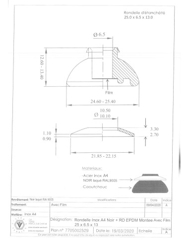 1 x Afdichtingsring met neopreen epdm...