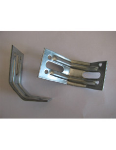Bevestigingshoek instelling 70x55x40 dikte 2 Wit verzinkt...