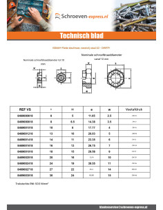 Zeskantmoer to GLOTS RVS A2 M16 2