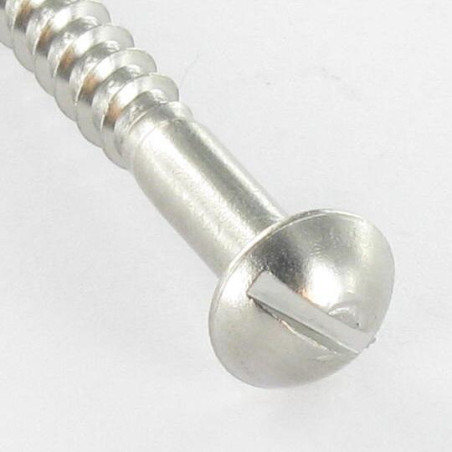 1 x Houtschroeven RVS A2 ronde kop split 4X12