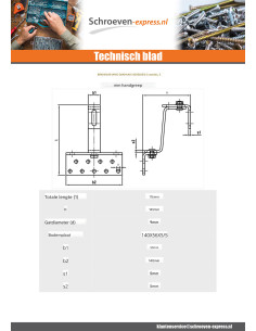 Haak van voor alles VARIO 140x56x5 /5 RVS A2 2