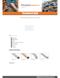 BORD IDENTIFICATIE wit nylon 26.4X16.2 2