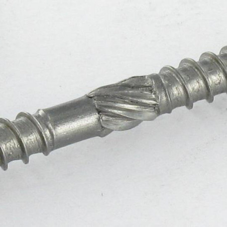1 x V.TKR dubbele draad gefreesde kop TORX T25 5X70 anti-splijtpunt type 17 cut RVS A2 bruin