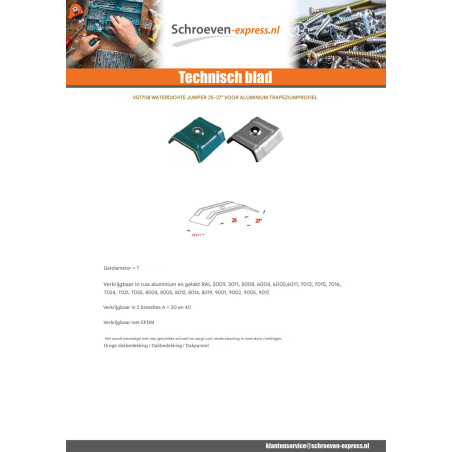 1 x EPDM waterdichte kalotte 40X25 Aluminium RAL9002 wit grijs