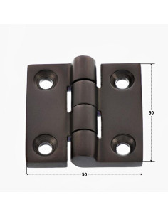 Scharnier vierkant 50x50 A4 RVS Zwart 2