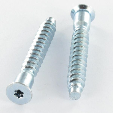 1 x Montage schroef confirmat gefreesde kop TORX 7X50 SS kartel Wit verzinkt staal TORX T20