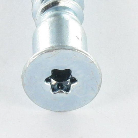 1 x Montage schroef confirmat gefreesde kop TORX 7X50 SS kartel Wit verzinkt staal TORX T20