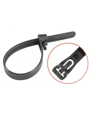1 x Heropenbare klemmen 7.6X300 zwart nylon...