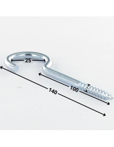 Haak KAST 7X100 bedraad op 36 totale lengte 140 Wit... 2