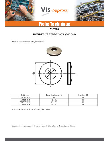 1 x Afdichtingsring met neopreen epdm...