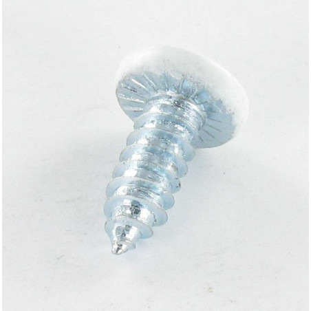 1 x Metaalplaatschroef cilindrische kop kartel 6.3X16 TORX T30 Wit verzinkt staal RAL9016 verkeerswit
