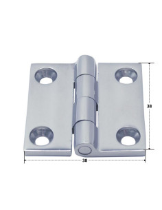 Scharnier vierkant 38x38 A4 RVS 2