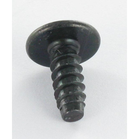 1 x Metaalplaatschroef Bolkop breed rond Pozi 4.8X9.5 Zwart gegalvaniseerd staal zonder punt