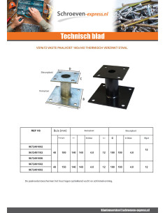 Stolpebund vast 140x140 hoge corrosiebestendigheid... 2