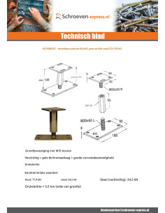 Stolpebund verstelbaar 80X160 Bichromaat 2
