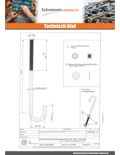 Ankerdraad M18X357 bedraad op 150 +2 Moer +2 Sluitring... 2