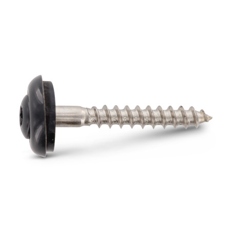 1 x Nokschroef gefreesde bolkop TORX T20 RVS A2 RAL7016 antraciet grijs 4,5X35 Afdichtingsring met neopreen epdm