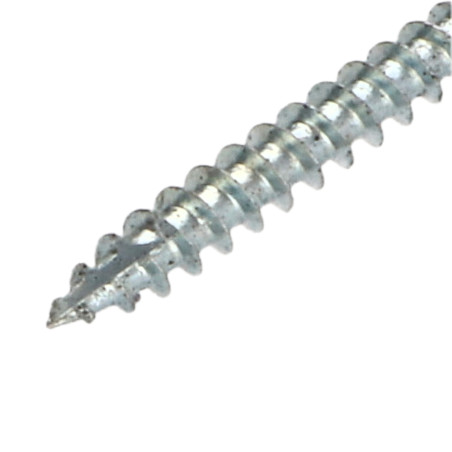 1 x TEKOR houtschroeven gefreesde kop kartel 5X40 TORX T25 anti-splijtpunt type 17 cut RAL9005 donker zwart
