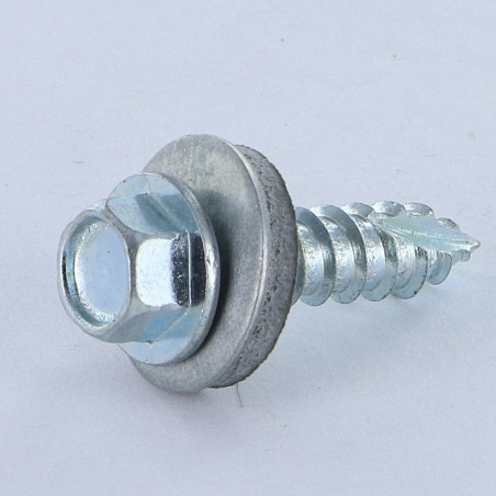 1 x Metaalplaatschroef DO/Z. LCV 6.3X25 Wit verzinkt staal anti-splijtpunt type 17 cut