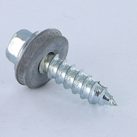 1 x Metaalplaatschroef DO/Z. LCV 6.3X25 Wit verzinkt staal anti-splijtpunt type 17 cut