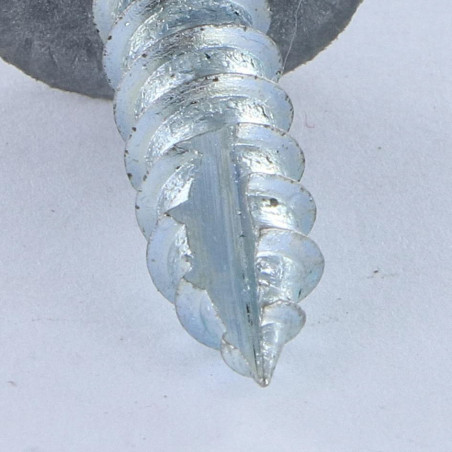 1 x Metaalplaatschroef DO/Z. LCV 6.3X25 Wit verzinkt staal anti-splijtpunt type 17 cut