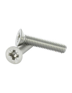 Metalen schroeven gefreesde kop Pozi M6X16 A4 RVS