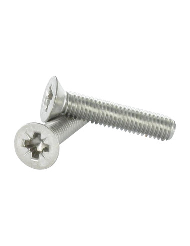 1 x Metalen schroeven gefreesde kop Pozi M2X20...