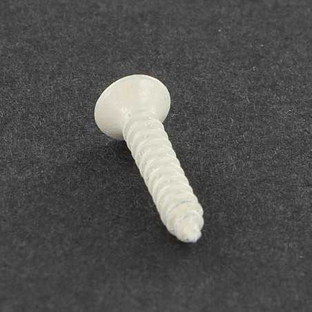 1 x Metaalplaatschroef gefreesde bolkop Pozi 2.9X16 Wit verzinkt staal witte lak R9003