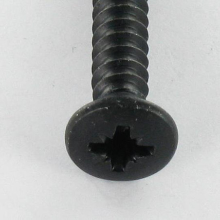 1 x Metaalplaatschroef gefreesde bolkop Pozi 4.8X16 Zwart gegalvaniseerd staal