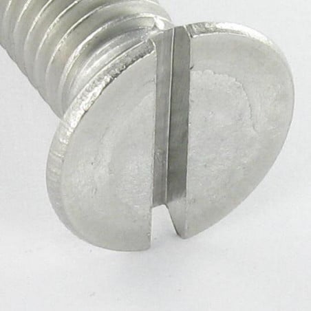 1 x Metalen schroeven gefreesde kop split M8X30 A4 RVS