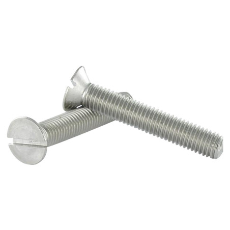 1 x Metalen schroeven gefreesde kop split M6X35 A4 RVS