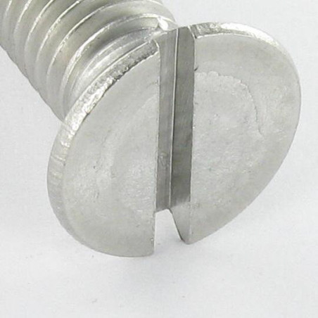 1 x Metalen schroeven gefreesde kop split M10X25 A4 RVS